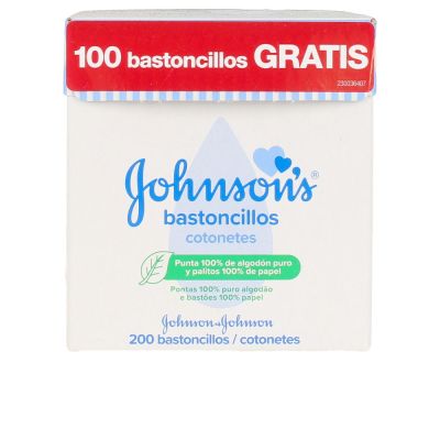 Johnson'S Baby Bastoncillos Algodón 100% - Palitos Papel 200 U