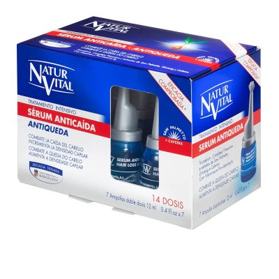 Natur Vital Serum Anticaída Tratamiento Intensivo 7 Ampollas X 12 Ml