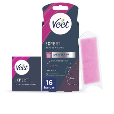Veet Expert Facial Bandas De Cera Depilatorias Piel Normal 16 U