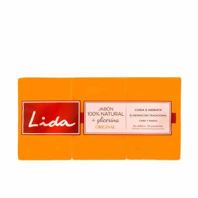 Lida Jabon 100% Natural Glicerina Original Lote 3 X 125 Gr