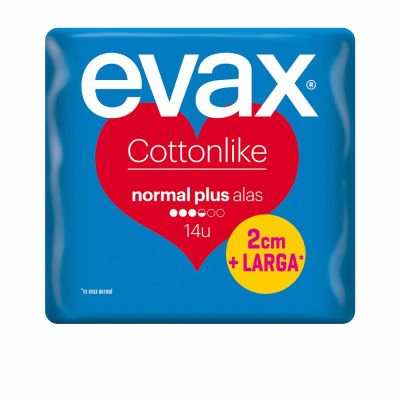 Evax Cottonlike Compresas Normal Plus Alas 14 U