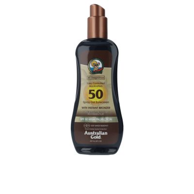 Australian Gold Sunscreen Spf50 Spray Gel With Instant Bronzer 237 Ml