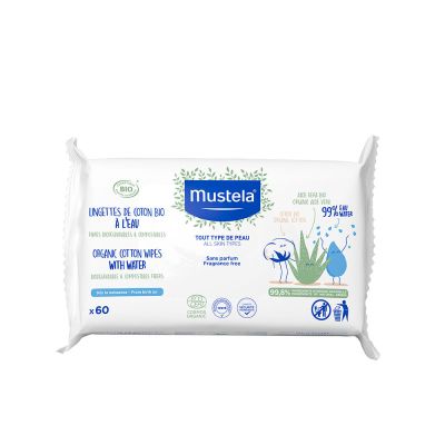 Mustela Bebé-Niño Bio Toallitas Al Agua De Algodón 60 U