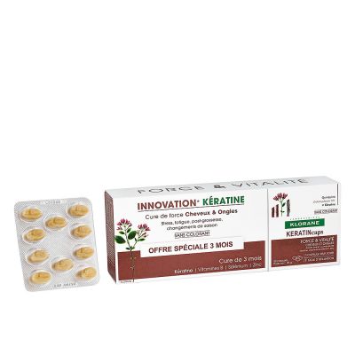 Klorane Keratin Fuerza Cabellos Y Uñas Lote 3 X 30 Cápsulas