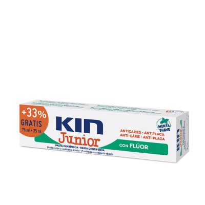 Kin Junior Pasta Dentífrica Anticaries #Menta Suave 75 + 25 Ml