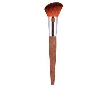 Velandia Angled Blusher Brush Bionic Synthetic Hair Recycled Aluminium Coffee & Corn Handle 1 U