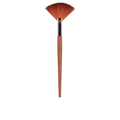 Dr. Botanicals Fan Brush Bionic Synthetic Hair Recycled Aluminium Coffee & Corn Handle 1 U