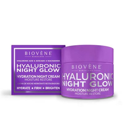 Biovène Hyaluronic Night Glow Hydration Night Cream Moisture Restore 50 Ml