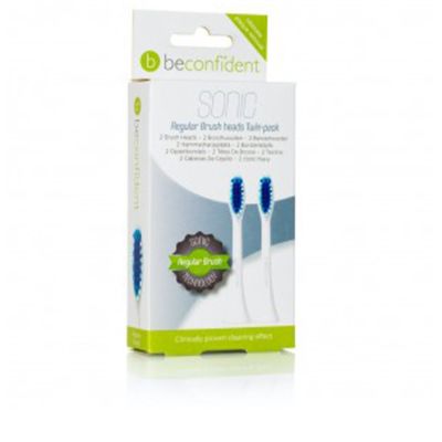 Beconfident Sonic Toothbrush Heads Regular White Lote 2 Pz