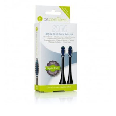 Beconfident Sonic Toothbrush Heads Regular Black Lote 2 Pz