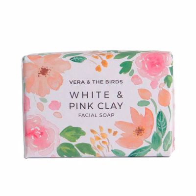 Vera & The Birds White & Pink Clay Facial Soap 100 Gr