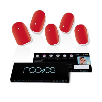 Nooves Láminas De Uñas De Gel Crimson Red Premium Luxe Solid #Rojo 20 U