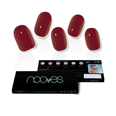Nooves Láminas De Uñas De Gel Midnight Rain Premium Luxe Solid #Rojo 20 U