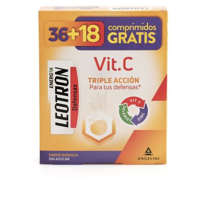 Leotron Vitamina C Triple Acción Comprimidos Efervescentes 36 + 18 De Regalo #Naranja 54 U