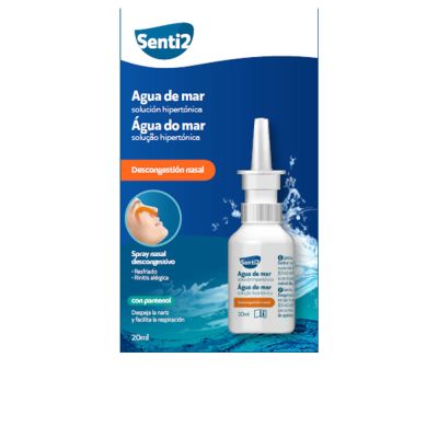 Senti2 Agua De Mar Spray Nasal Descongestivo Solución Hipertónica 20 Ml