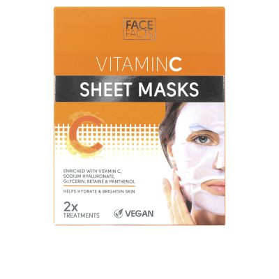 Face Facts Vitaminc Sheet Masks 2 X 20 Ml