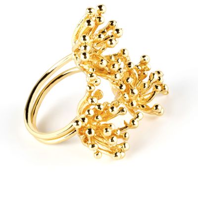 Shabama Deyá Flower Anillo #Oro Brillo 1 U