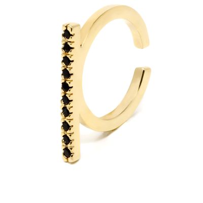 Shabama Manhattan Black Anillo #Oro Brillo 1 U
