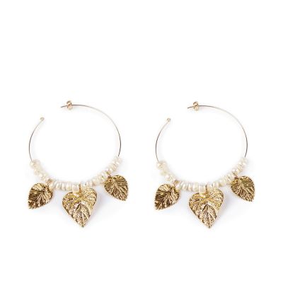 Shabama Coron 4Cm Pendientes #Oro Brillo 1 U