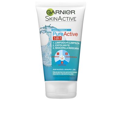 Garnier Pure Active 3 En 1 Gel Limpiador Piel Grasa 150 Ml