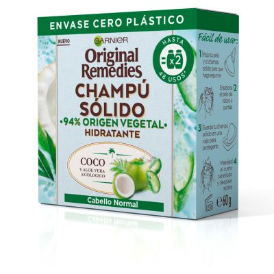Garnier Original Remedies Champú Sólido Hidratante De Coco 60 Gr
