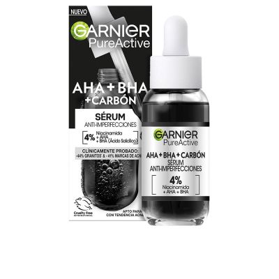 Garnier Pure Active Aha + Bha + Carbón Sérum Anti-Imperfecciones 30 Ml