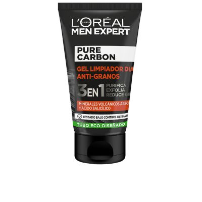 L'Oréal Paris Men Expert Pure Charcoal Gel Limpiador Antigranos 3 En 1 100 Ml