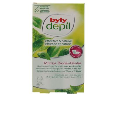 Byly Depil Bandas Faciales Menta Y Té Verde 12 U