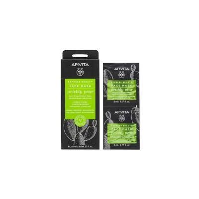 Apivita Express Beauty Mascarilla Hidratante Calmante Con Higo Chumbo 2 X 8  Ml