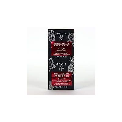 Apivita Express Beauty Mascarilla Facial Antiarrugas Con Uva 2 X 8  Ml