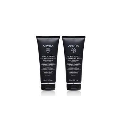 Apivita Limpiador Detox Negro Con Carbón Activo Y Propóleo 2 X 150 Ml