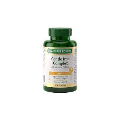Nature'S Bounty Hierro Gentle Complex Con Vitamina C & B12 100 Cápsulas