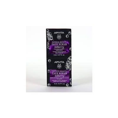 Apivita Express Beauty Crema Exfoliante Luminosidad Con Arándanos 2 X 8  Ml
